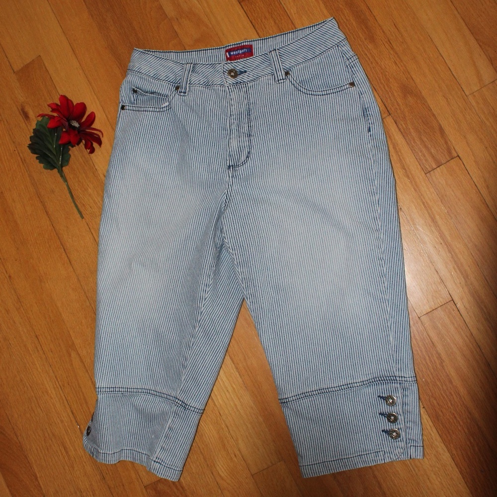 Westport Denim Capris blue/white stripe Jrs